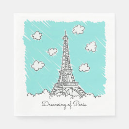 Pappra blöjor av Eiffel Torn anpassningsbar Pappersservett