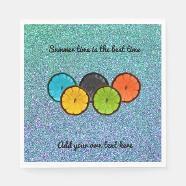 Pappra blöjor av färglösa citrusskivor pappersservett (Framsidan)