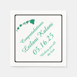 pappra blöjor av grönt på de hawaiiska öarna stude pappersservett