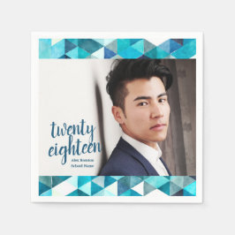 Pappra blöjor av modern blå Abstrakt Student Pappersservett