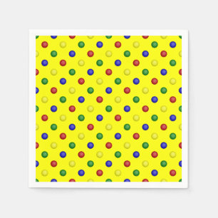 Pappra blöjor av primär Polka dots-Gult Pappersservett