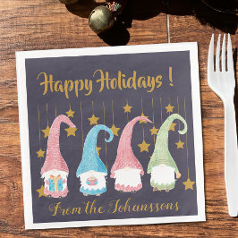 Pappra blöjor av svenska gnomer Julfest Pappersservett