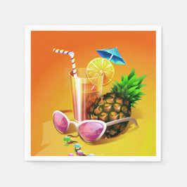 Pappra blöjor av tropiskt dricksvatten pappersservett