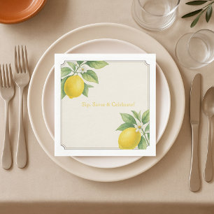 Pappra blöjor av vattenfärg Lemon Pappersservett