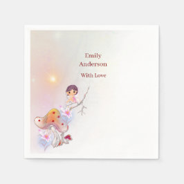 Pappra blöjor av vetemässigt 4e födelsedagen pappersservett