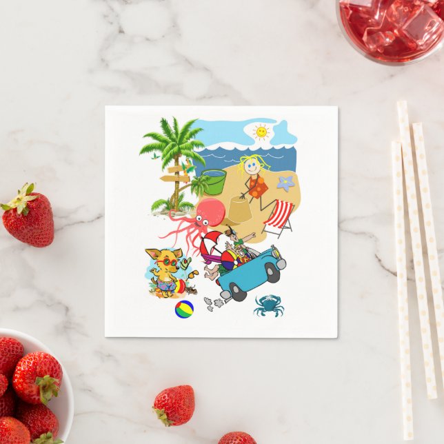 Pappra blöjor, Beach Roligt Octopus Pappersservett (Insitu)