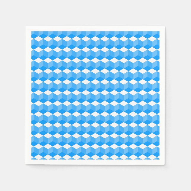 Pappra blöjor - blockera Mönster i tre skuggor Pappersservett (Framsidan)