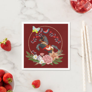 Pappra blöjor, Blommigt Blommor Butterfly Pappersservett