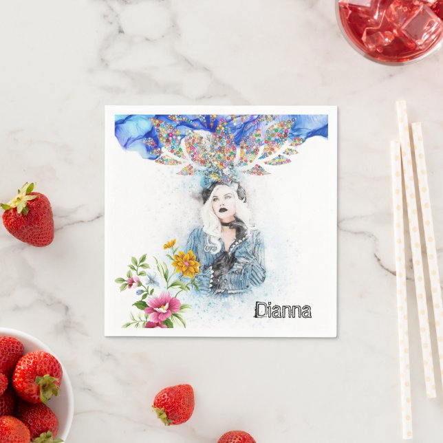 Pappra blöjor, Blommigt Victorian Pappersservett (Insitu)