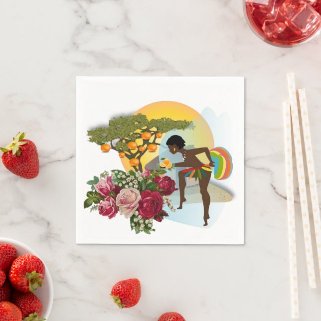 Pappra blöjor, Blommigten för afrikanska Orangar Pappersservett (Insitu)