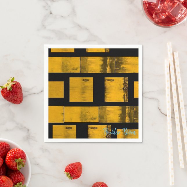 Pappra blöjor, bränd Gult svart Pappersservett (Insitu)