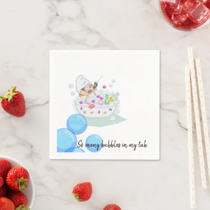 Pappra blöjor, Bubble Bath Bathroom Napkins Pappersservett