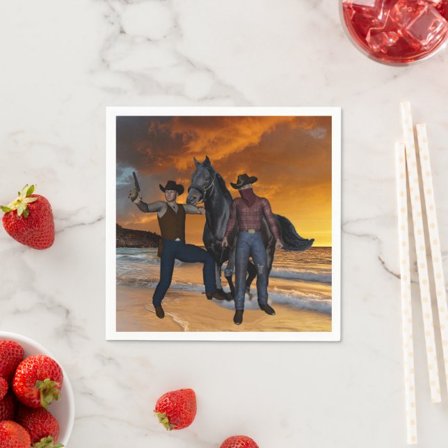 Pappra blöjor, Cowboys Horse Land Pappersservett (Insitu)