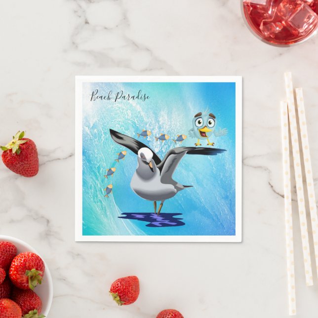 Pappra blöjor, fiskfåglarv i Fiskmås Pappersservett (Insitu)