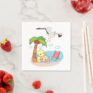 Pappra blöjor, Fiskmås Beach-Roligten Pappersservett