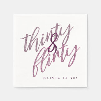 pappra blöjor för 30 och Vänd Födelsedagsfest Pappersservett