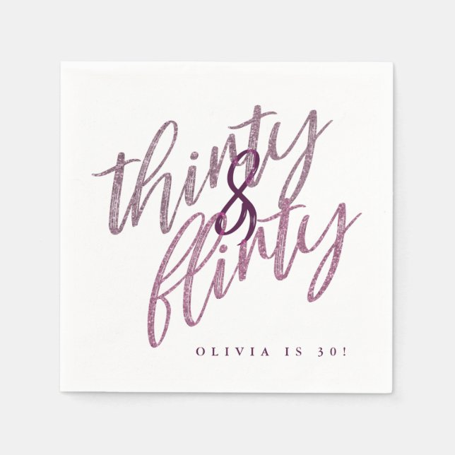 pappra blöjor för 30 och Vänd Födelsedagsfest Pappersservett (Framsidan)
