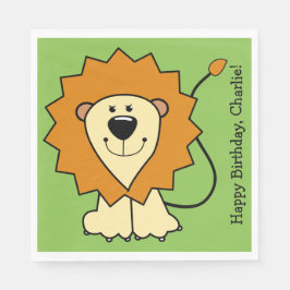 pappra blöjor för anpassningsbar av lejona illustr pappersservett