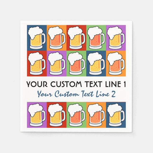 Pappra blöjor för anpassningsbar av Pub-popkonst Pappersservett (Framsidan)