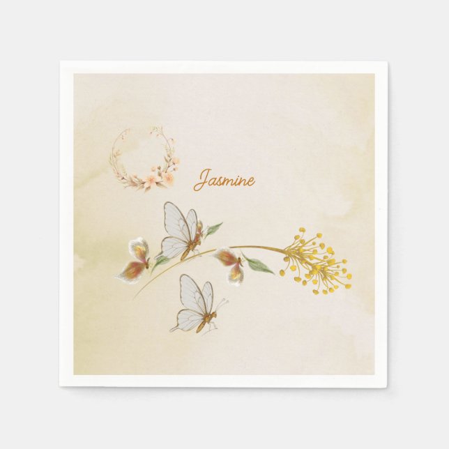 pappra blöjor för baby 1:a födelsedag pappersservett (Framsidan)