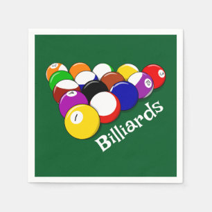 Pappra blöjor för Billiard Bollar Design Pappersservett