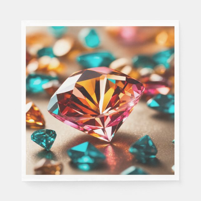 "Pappra blöjor för diamantdesign" Pappersservett (Framsidan)