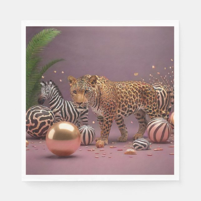 pappra blöjor för djurtryck pappersservett (Framsidan)