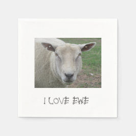 Pappra blöjor för fårdesign pappersservett