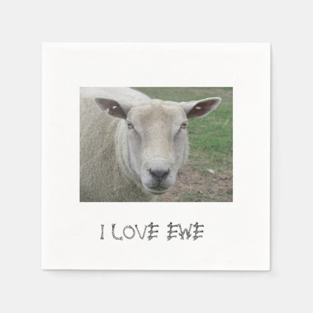 Pappra blöjor för fårdesign pappersservett (Framsidan)