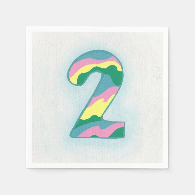 Pappra blöjor för färgämne nummer två på födelseda pappersservett (Framsidan)