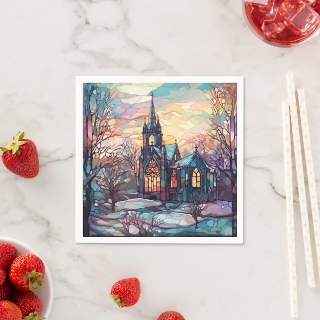 Pappra blöjor för fastsatt glaskyrka pappersservett (Insitu)