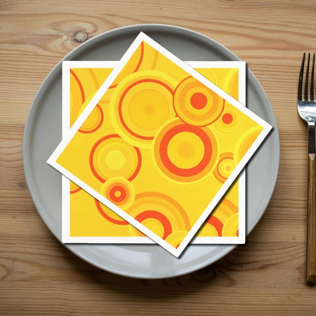 Pappra blöjor för fet återcirkel - Gult och Orange Pappersservett (Skapare uppladdad)