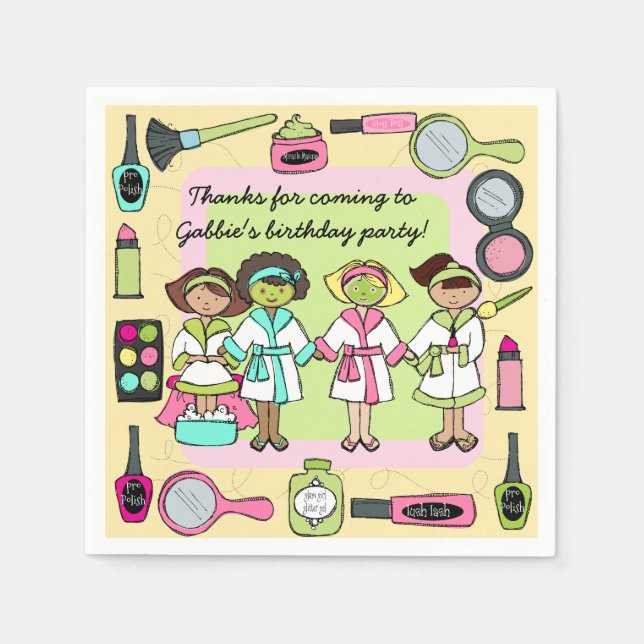 Pappra blöjor för flickdagar pappersservett (Framsidan)