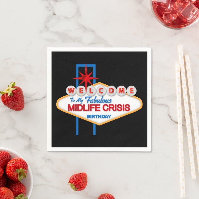 Pappra blöjor för Födelsedagsfest av Midlife Crisi Pappersservett (Insitu)