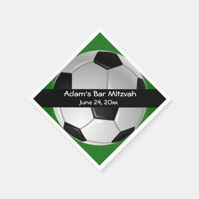 Pappra blöjor för fotbollsdesign pappersservett (Hörn)