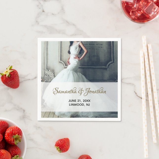 Pappra blöjor för fotobröllopsmottagning pappersservett (Insitu)