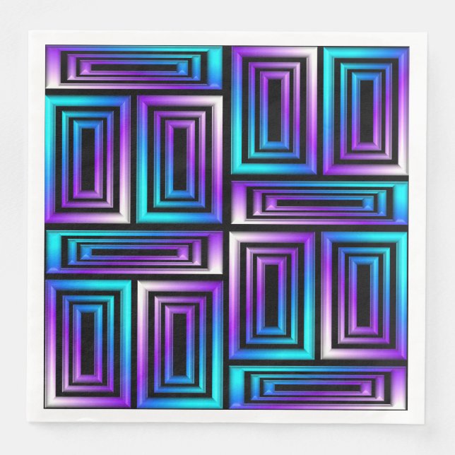 pappra blöjor för geometriska rektanglar pappersservett (Framsida)