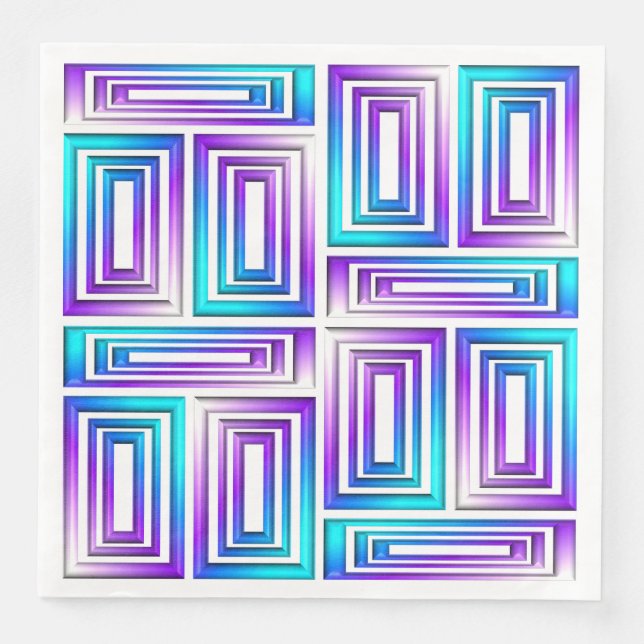 pappra blöjor för geometriska rektanglar pappersservett (Framsida)