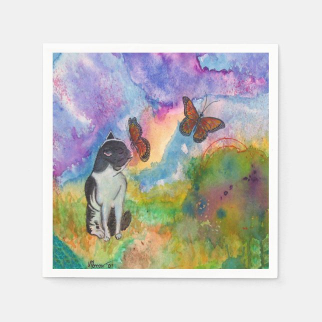 Pappra blöjor för katt och monarki pappersservett (Framsidan)