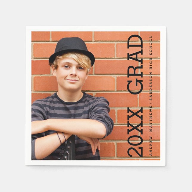 Pappra blöjor för modern Studentfest på gymnasiet Pappersservett (Framsidan)