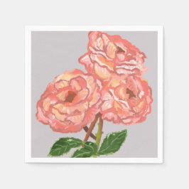 Pappra blöjor för rosa och Blommigt Pappersservett