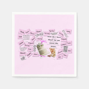 Pappra blöjor för rosa och Bröllop Pappersservett