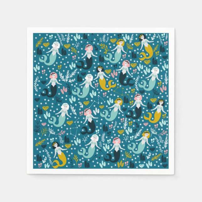 Pappra blöjor för Sjöjungfru Pappersservett (Framsidan)