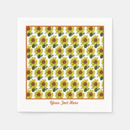 Pappra blöjor för solros - Anpassning som tillval Pappersservett