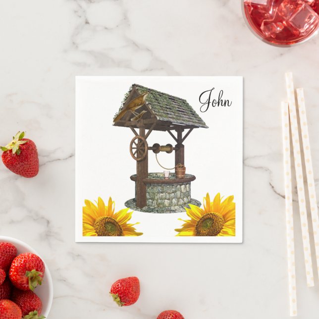 Pappra blöjor för solrosbrunn pappersservett (Insitu)