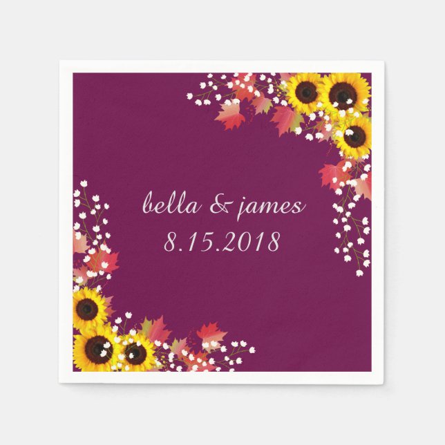 Pappra blöjor för solrosplommon, Anpassningsbar Pappersservett (Framsidan)