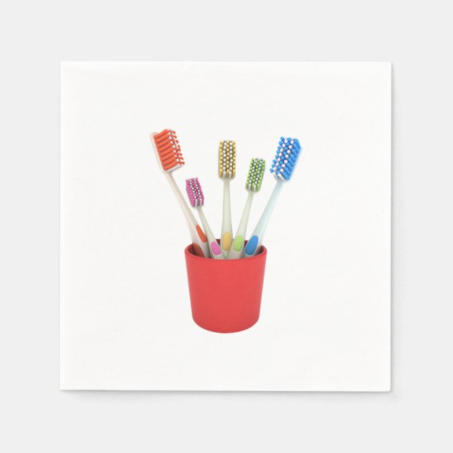 Pappra blöjor för tandborstar pappersservett (Framsidan)