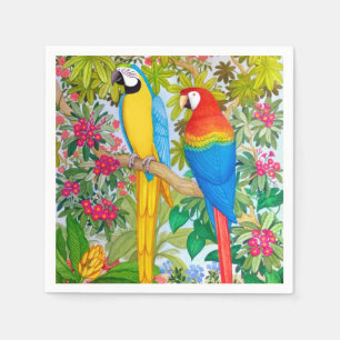 Pappra blöjor för tropisk makaw-parrots pappersservett