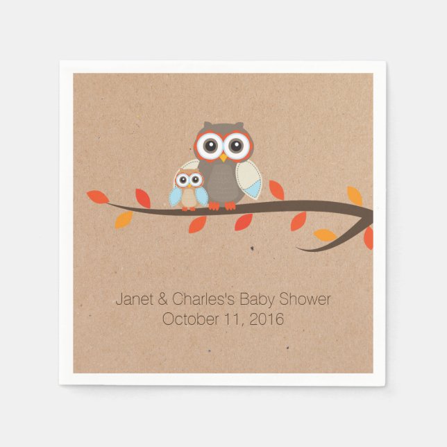 Pappra blöjor för  Uggla Pappersservett (Framsidan)