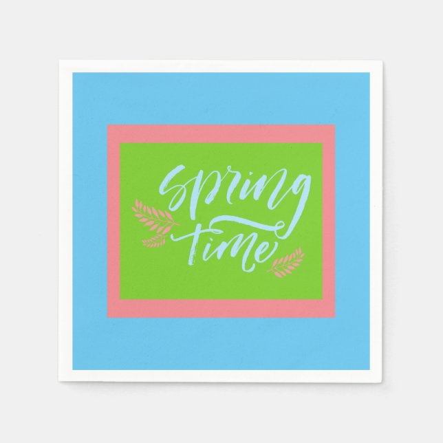 Pappra blöjor för vårtid pappersservett (Framsidan)